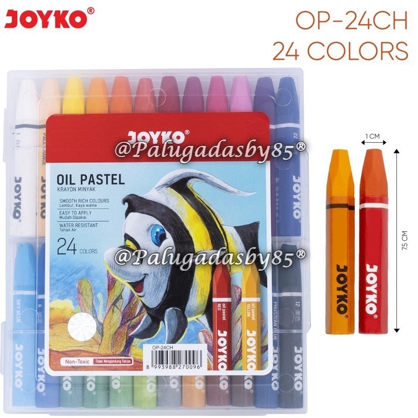 

1 Set Isi 24 Warna GROSIR Crayon JOYKO OP24CH Hexagonal Krayon Minyak Oil Pastel Joyko OPCH 24 KODE C6U8