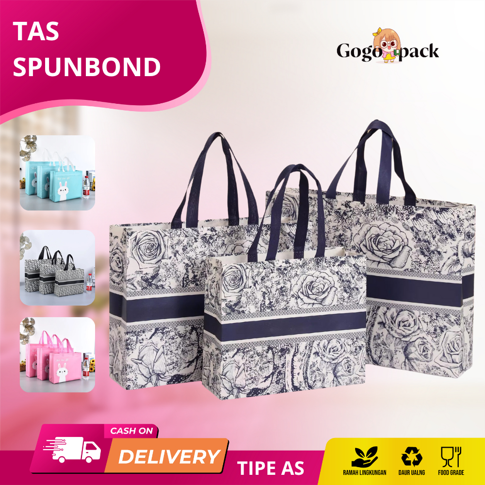 

Tas Spunbond / Goodie Bag Spunbond / Spoundbond Bag / Tas Belanja Spunbond Model Kotak Box Kantong