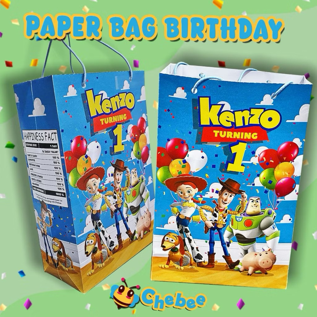 

Paper Bag Birthday / Goodie Bag Ulang Tahun Karakter (Bisa Custom Nama)