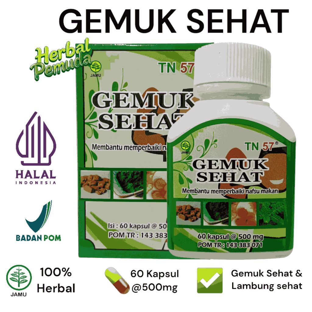 Kapsul Gemuk Sehat 60 Kapsul