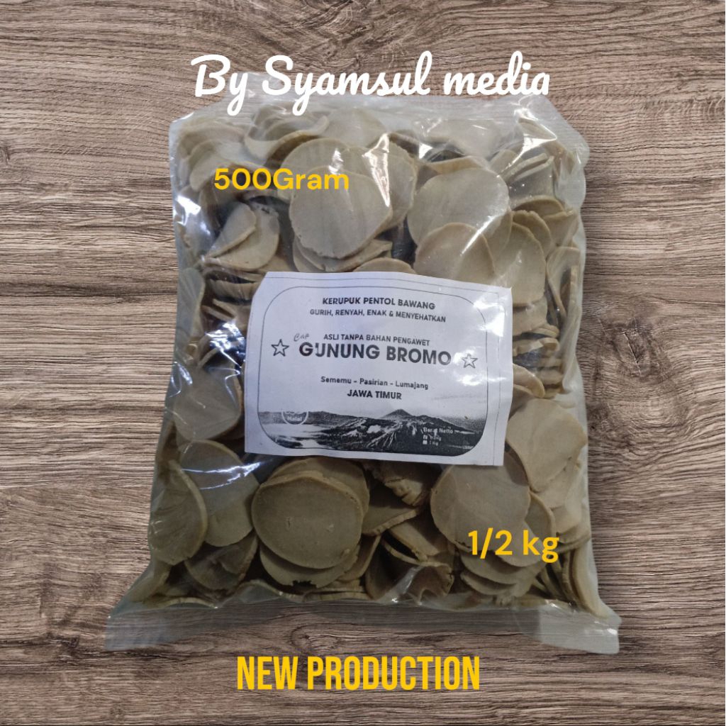 

kerupuk pentol bawang cap gunung Bromo 1/2kg