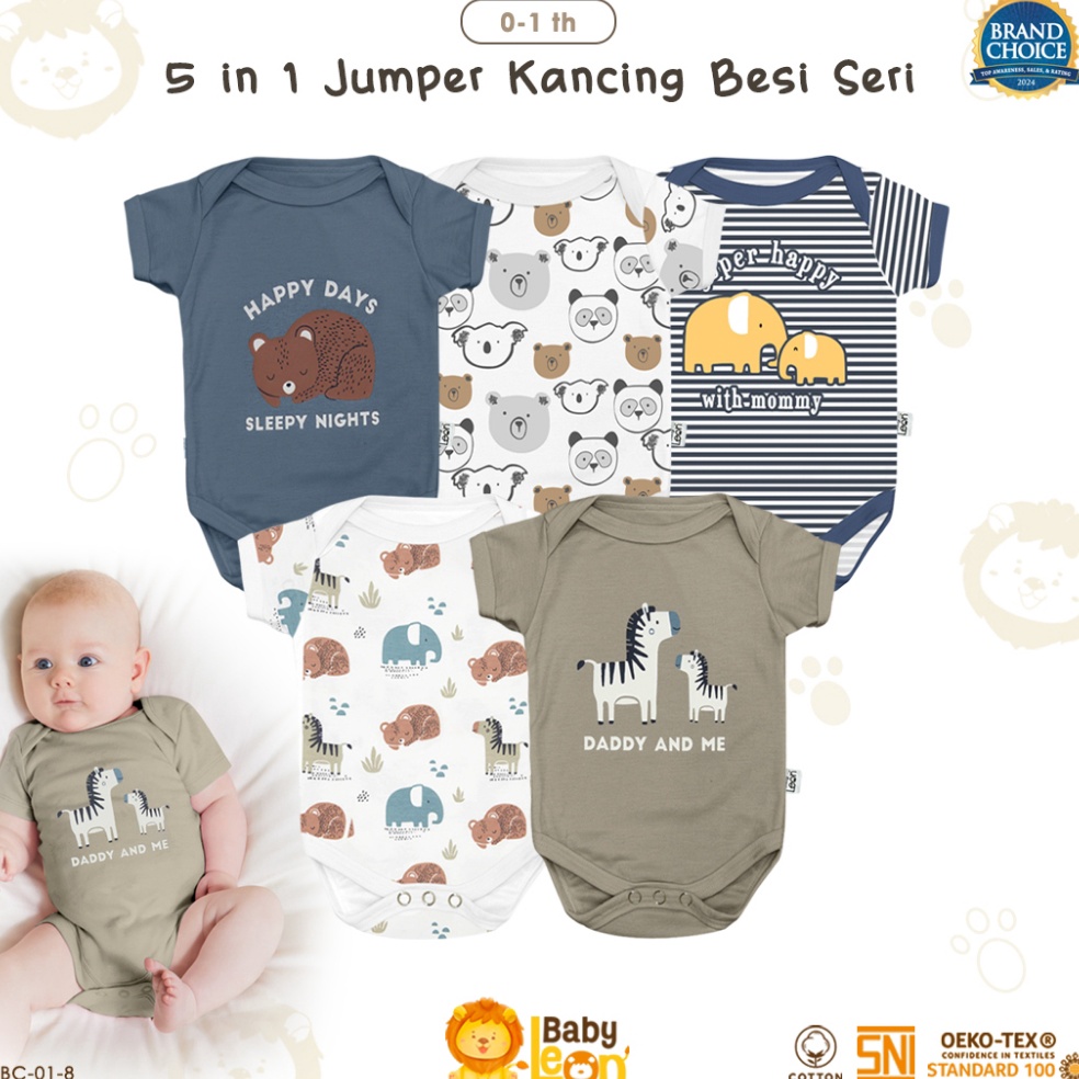 KODE O34Y BABYLEON Jumper Bayi 1 Tahun BC18 Jumper Bayi Bodysuit Bayi Jumpsuit Anak Bayi Baju Tidur 