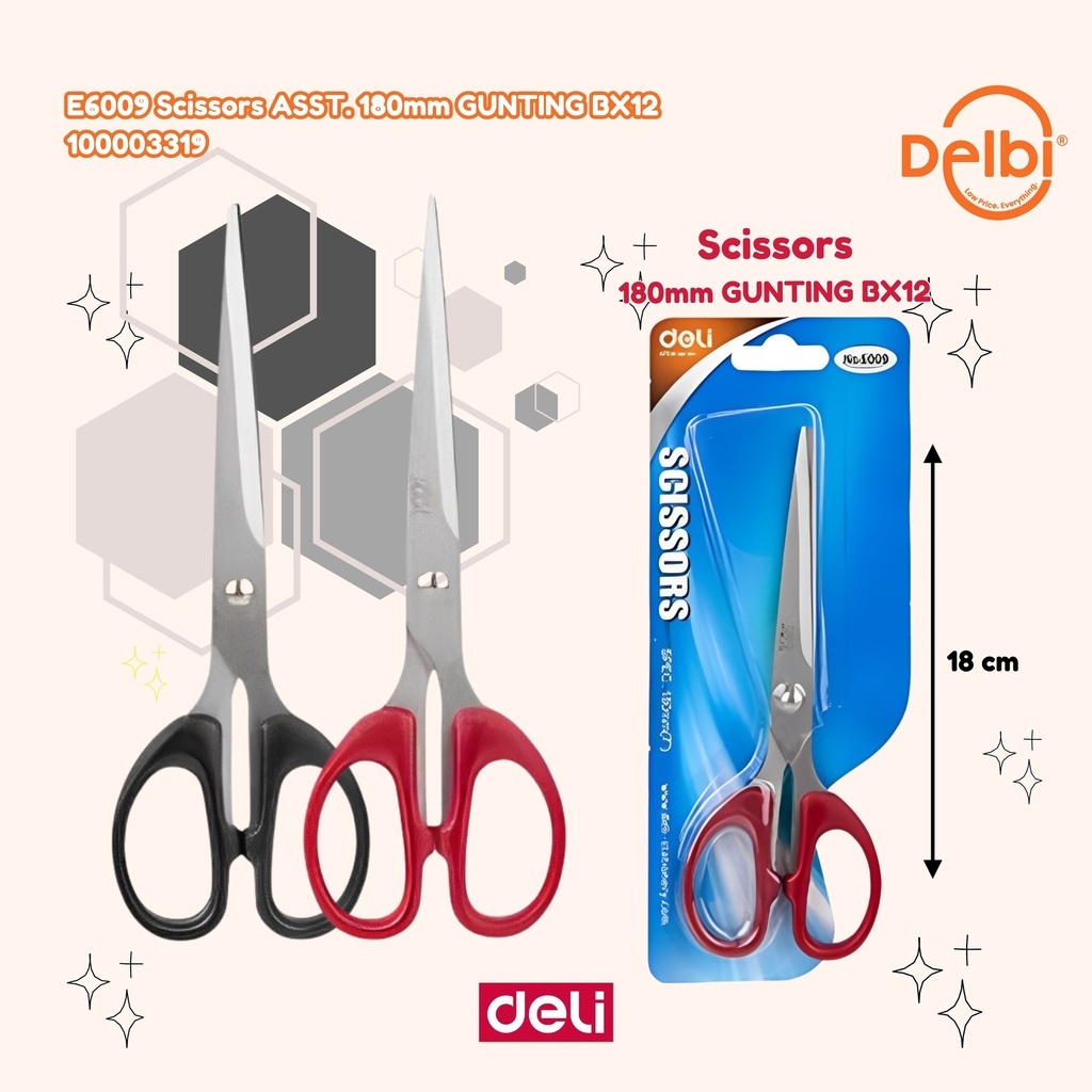 

DELI Scissors ASST. 180mm GUNTING