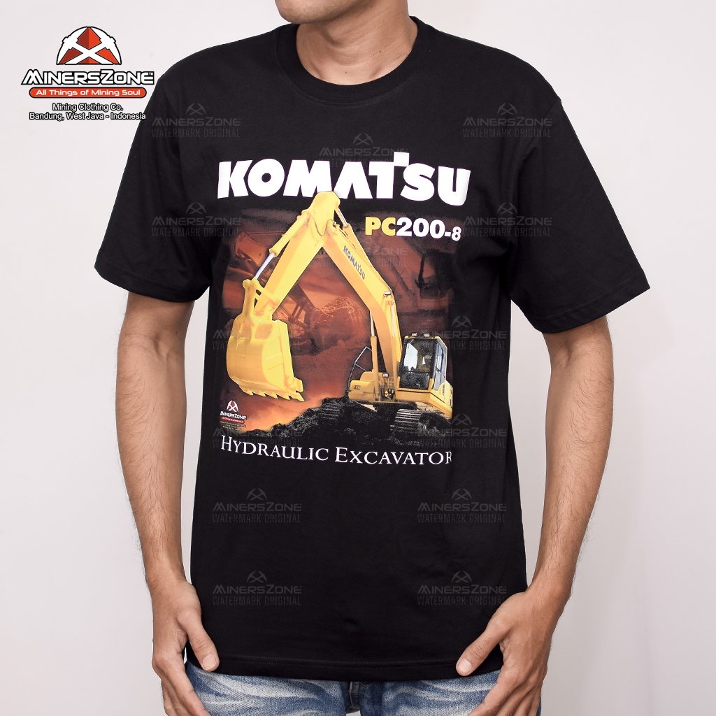 MinersZone Kaos Tambang KOMATSU  Original | Kaos Alat Berat & Operator | Kaos Excavator | Batubara