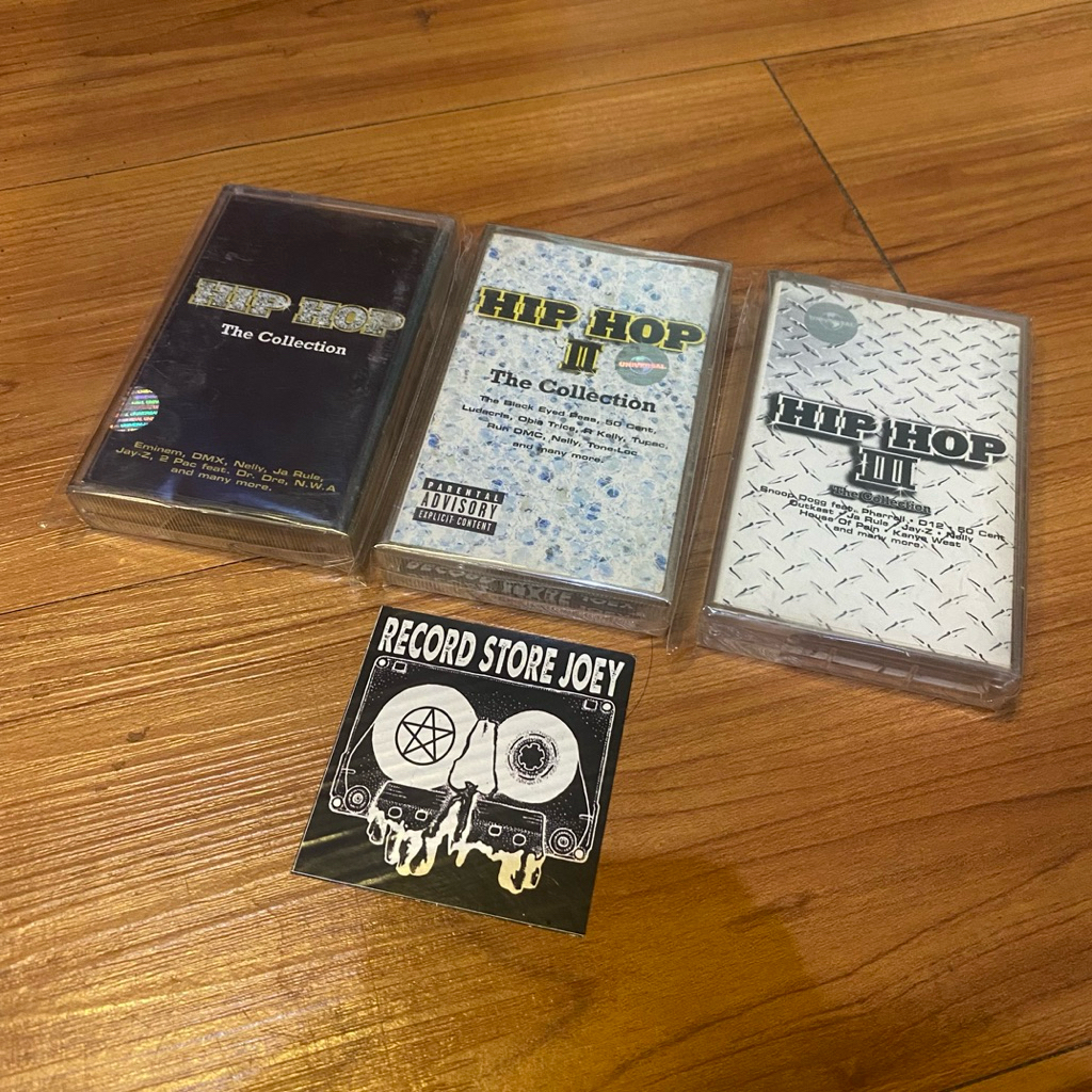 kaset hip hop collection ( 3 kaset ) - eminem, snoop dogg, run dmc, tupac, 50 cent