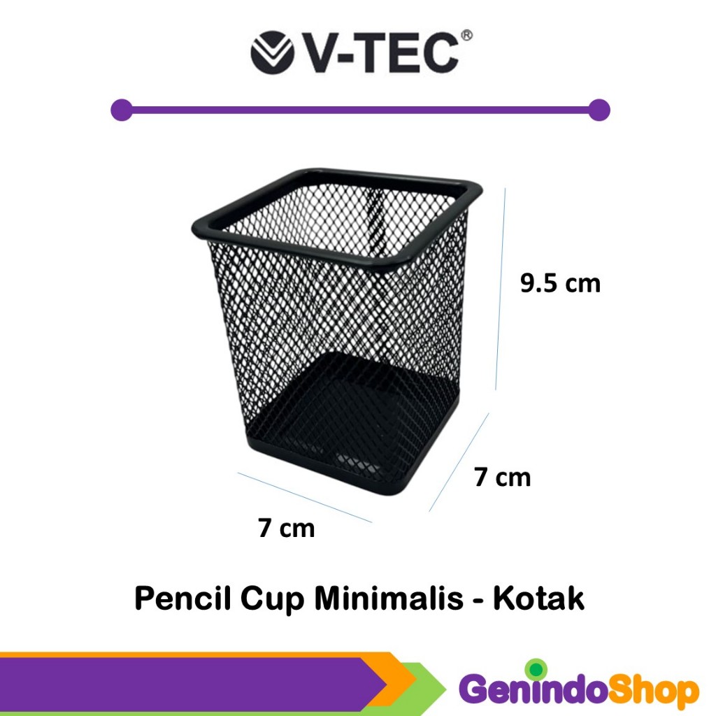 

Kotak Tempat Pensil / Pencil Cup Minimalis Kotak V-Tec
