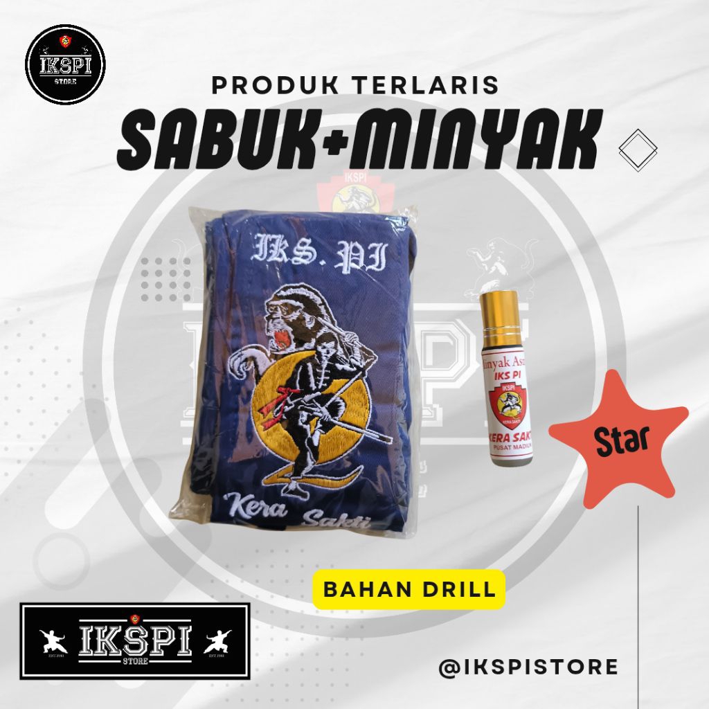 SABUK BIRU DRILL + MINYAK ASMAK IKS