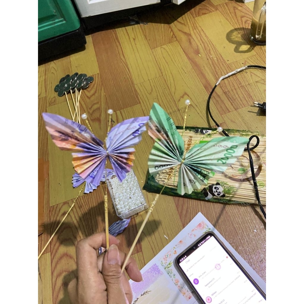 ORIGAMI MAINAN KUPU-KUPU BAHAN MAHAR