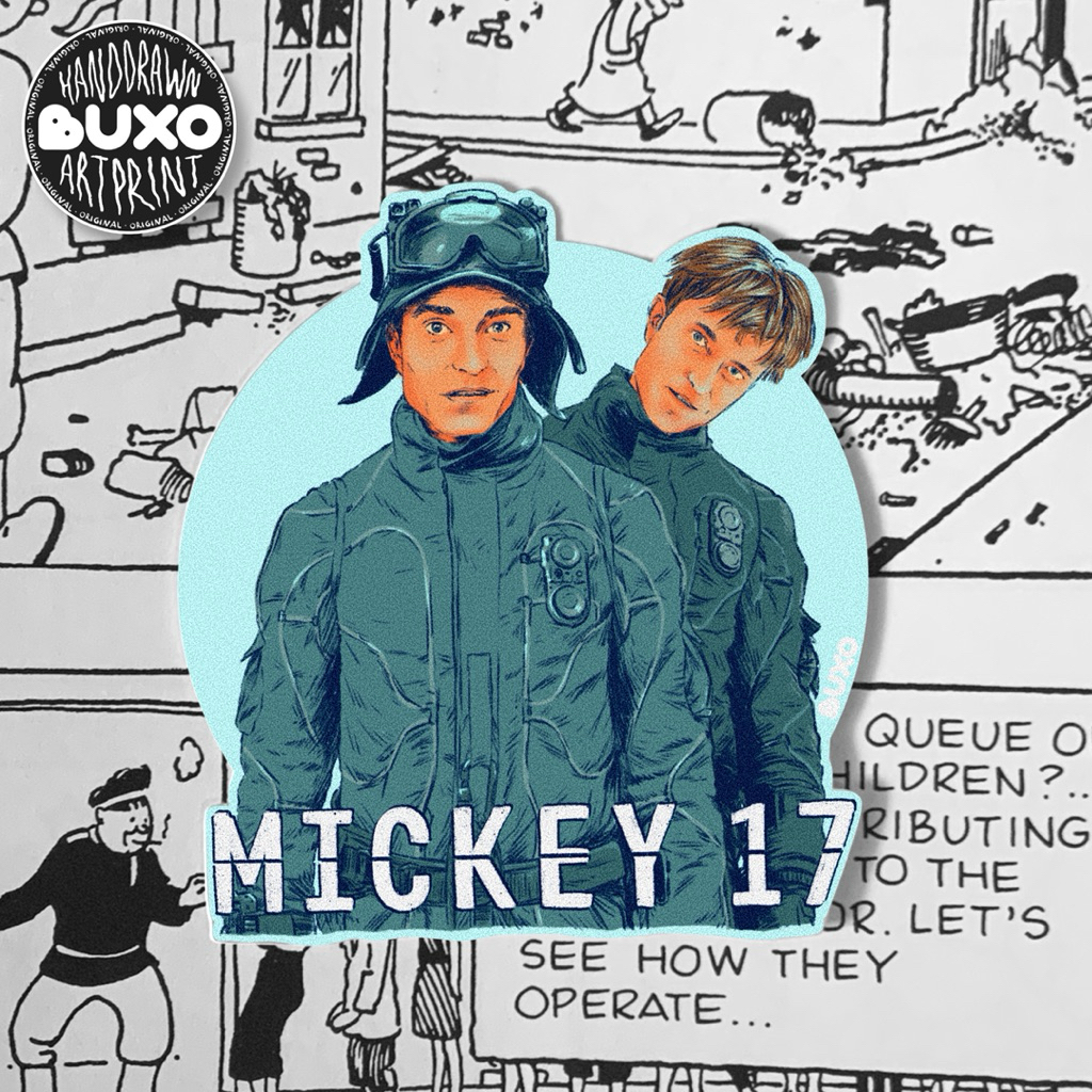 

buxo - MICKEY 17 vinyl sticker / sticker film movie series lucu stiker laptop tumbler