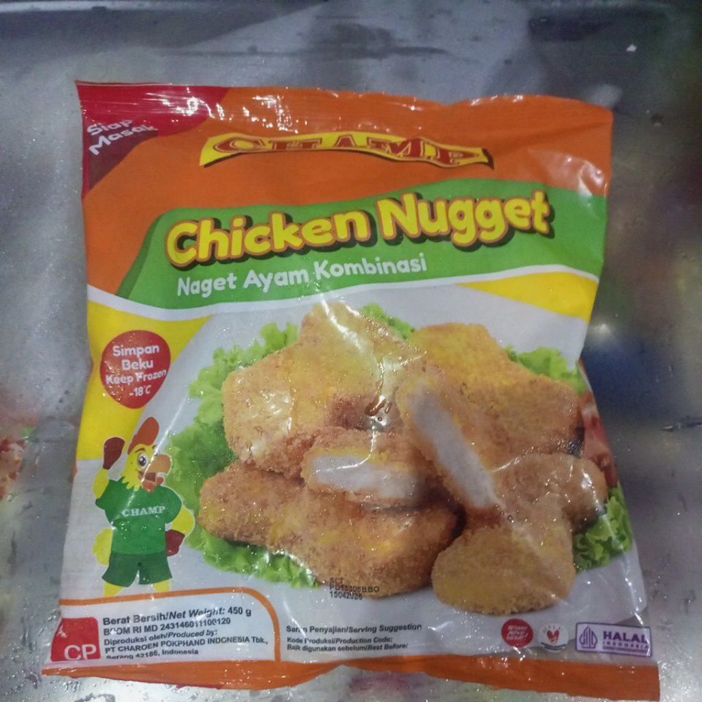 

CHAMP CHICKEN NUGGET KOMBINASI 450 GRAM