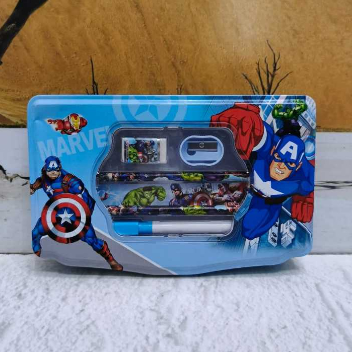 

kotak pensil KALENG ADA ISI ukuran JUMBO/PENCIL CASE SF6