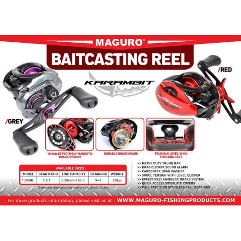 Reel Bc Maguro Karambit 100SHL drag clicker