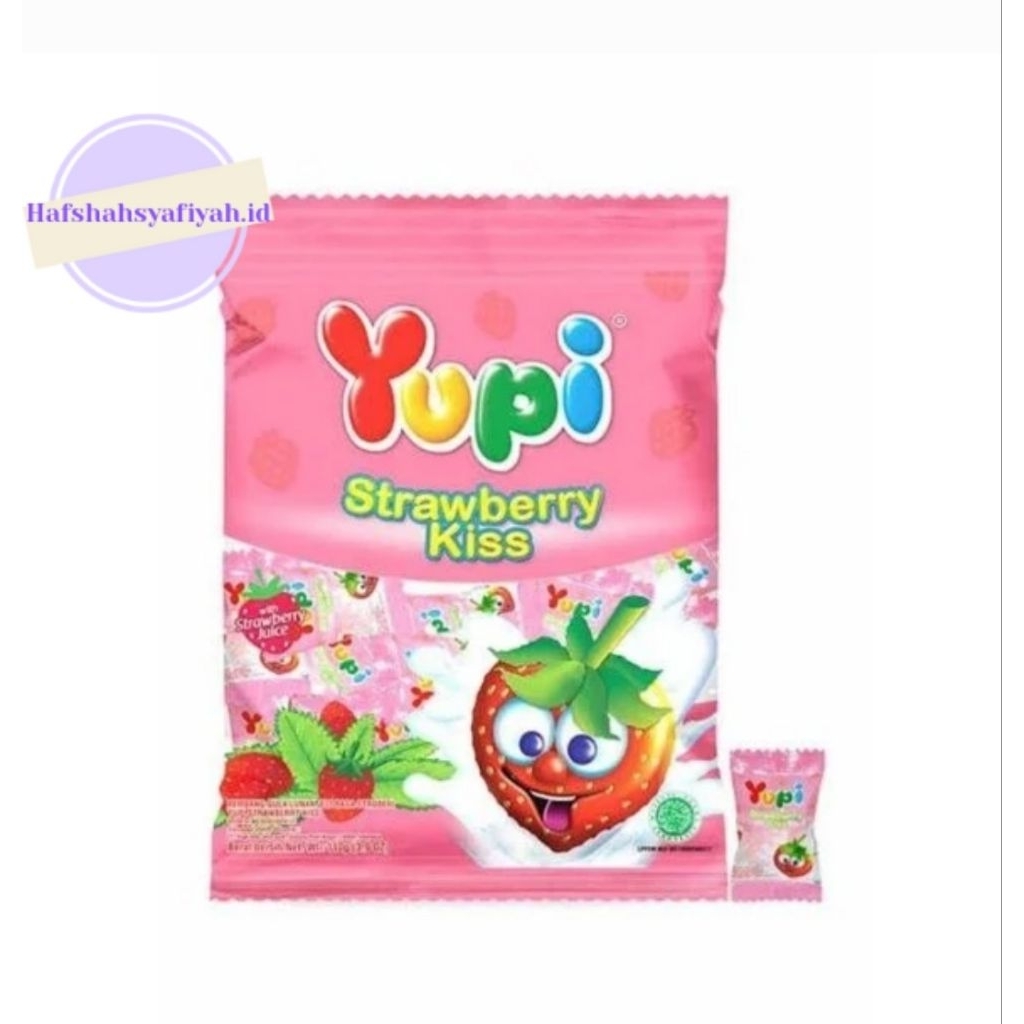 

YUPI STRAWBERRY KISS BAG ISI 50 PCS @50G