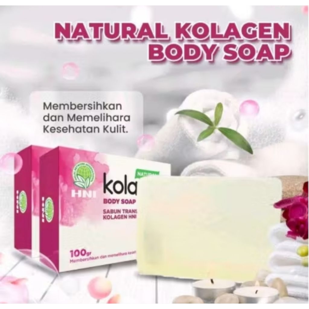 Sabun Kolagen HNI HPAI - Sabun Transparan Kolagen HNI untuk perawatan wajah alami