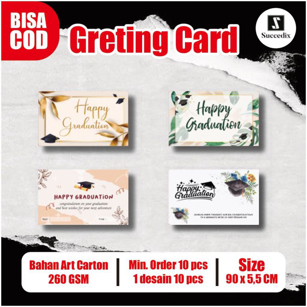 Greeting card GraduationCard - Gift Card - Kartu Ucapan WISUDA Happy Graduation