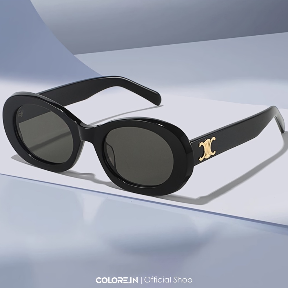 KODE B94L Colorein Kacamata Hitam Polarized UV4 Sunglasses Wanita Pria 2 in 1 Anti Silau Oval Polyca