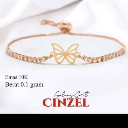 Gelang Serut Rose Gold Cinzel 0,1gram Semar Ismoyo J5