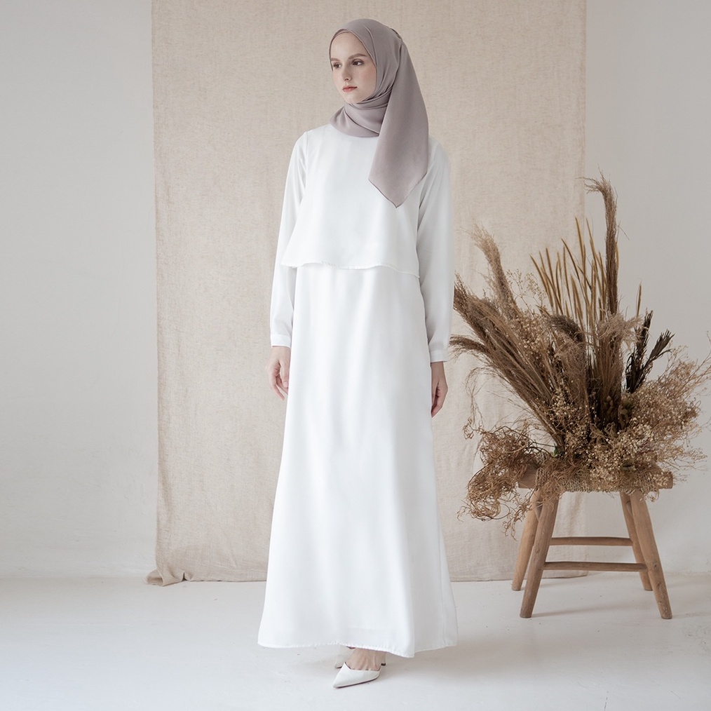 KODE M35B Askara by Aska Label  Gamis wanita panjang dress wanita lengan panjang busui friendly baha