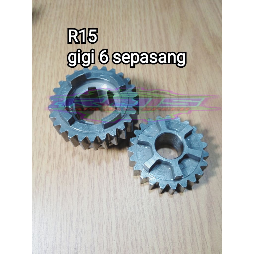 Rasio racing R15 gigi 6 sepasang,, ukuran di deskripsi