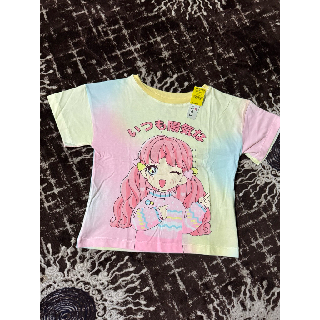 Kaos Anak Perempuan 5 6 9 10 Tahun Baju Aero Girls Lengan Pendek