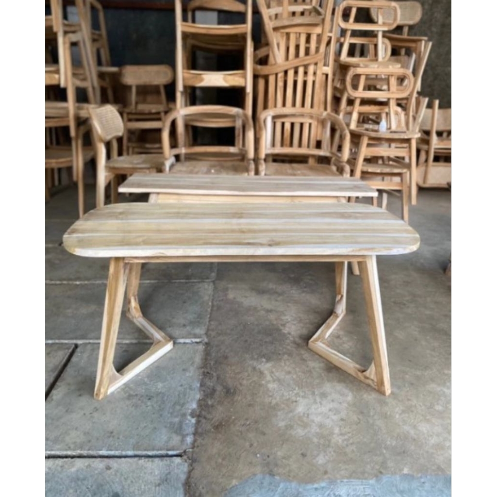 Meja Makan Minimalis Kayu Jati Meja Cafe Retro Kayu Jati