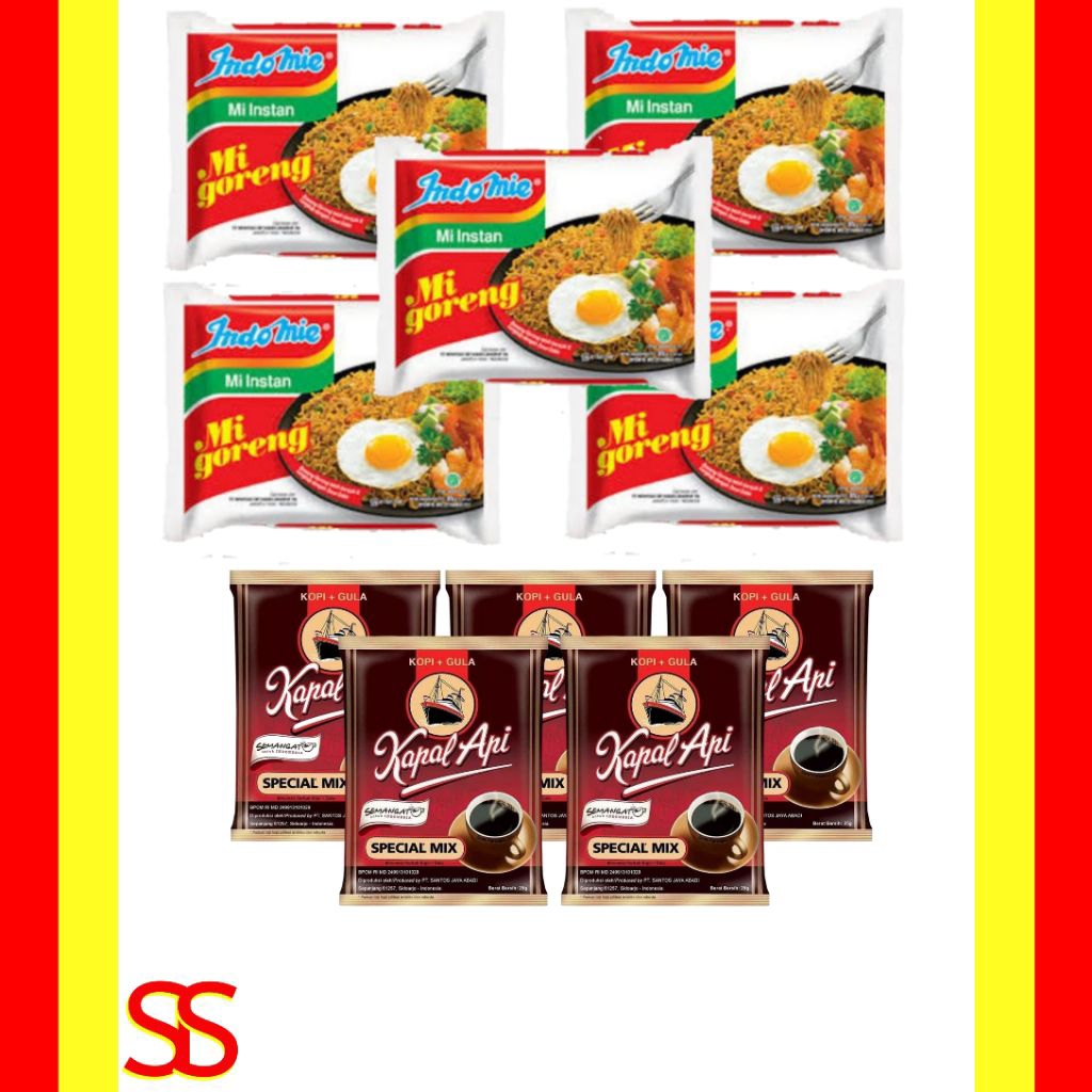 

Paket Hemat Indomie Mi Goreng & Kopi Kapal Api – 5 Mie + 5 Kopi | Mi Instan Legendaris + Kopi Sachet Mantap