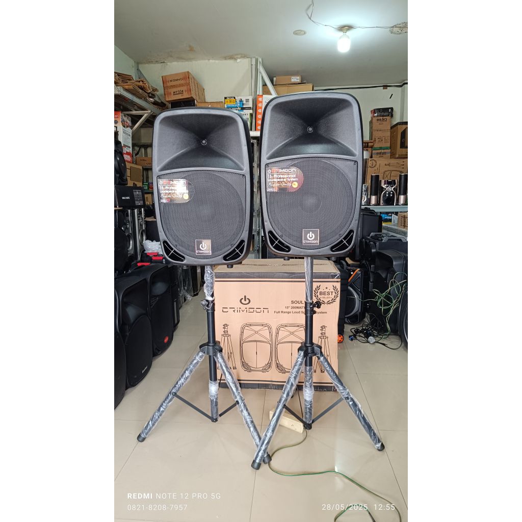 Speaker Bluetooth Crimson 15 inchi CR-15 Soul Aktif Dan Pasif 2 Speaker