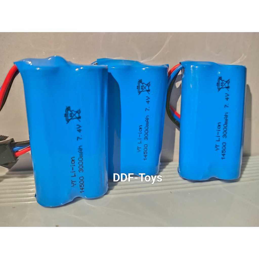 BATERAI MOBILAN RC TYPE 14500 / 7,4V - 3000 MAH DAN 9000 MAH 3 PIN / 3 KABEL