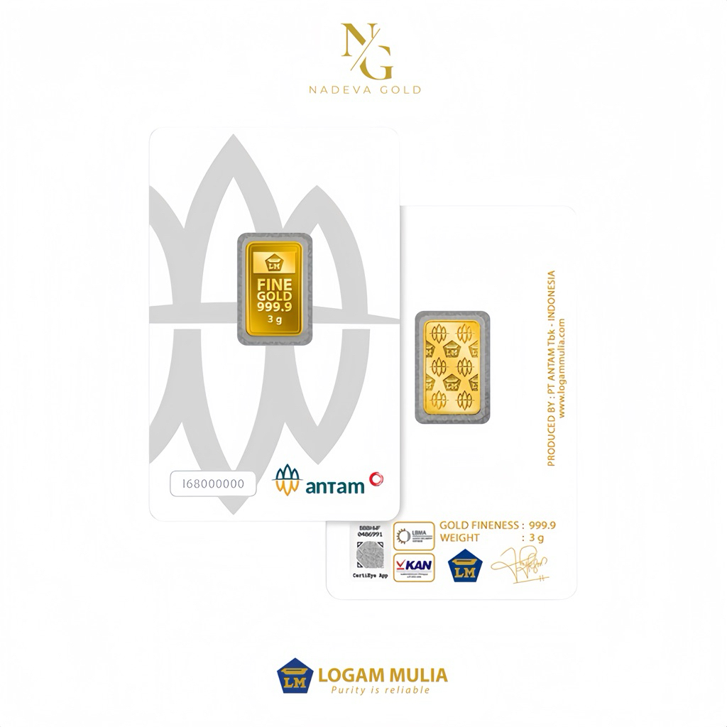 logam mulia emas Antam 3gram/gr/g certicard RM 2021/2022 original murah