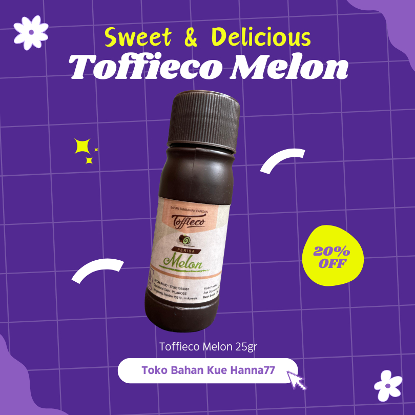 

Toffieco Perisa Melon 25ml - Essence Rasa Melon untuk Pewarna Makanan dan Minuman