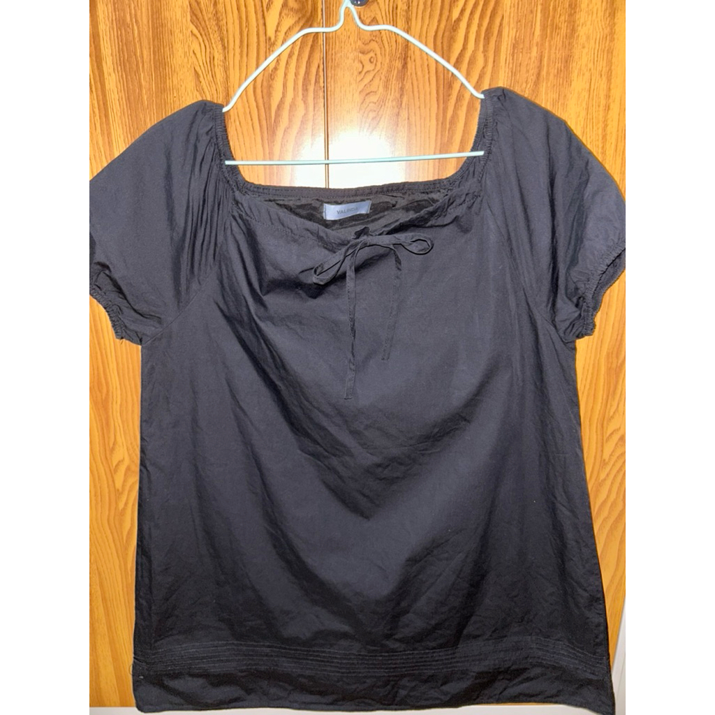 Midi Dress Wanita Lengan Pendek Model Sabrina/ Casual Feminim/ Motif Polos Warna Hitam Merk Valinda 