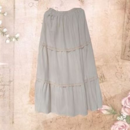 Ruffle skirt (New)Tiered vintage skirt
