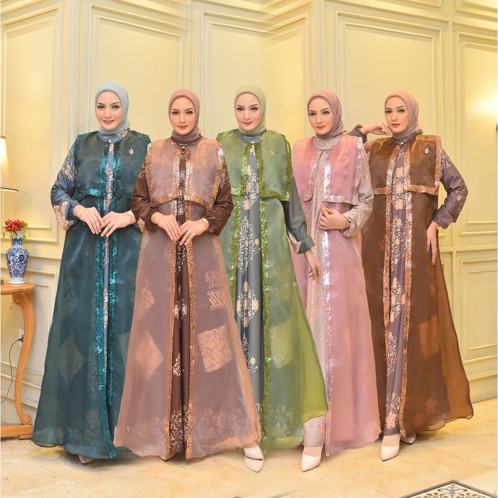 NEW  LEDIZA Set 2 in 1 Gamis + auter GAMIS MEWAH TERBARU