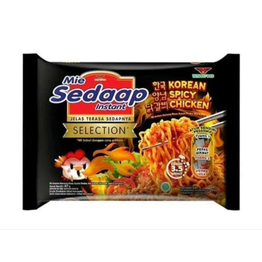 

mie sedap selection/mie sedap goreng korean spicy 87 gr/per pcs/ mie sedaap instant goreng