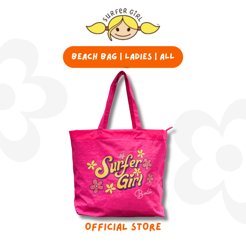 Surfer Girl Bali Boheme Beach Bag 251AHBG004PNK | Tas Pantai | Tas Piknik | Tas Pergi | Tas Besar | 
