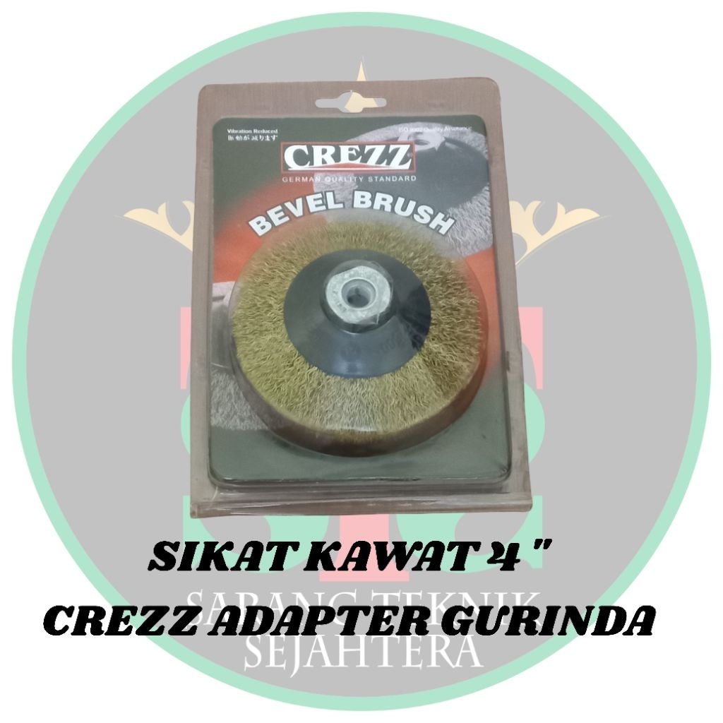 CREZZ sikat kawat sikat kawat mesin gerinda dan bor 3" & 4" CREZZ