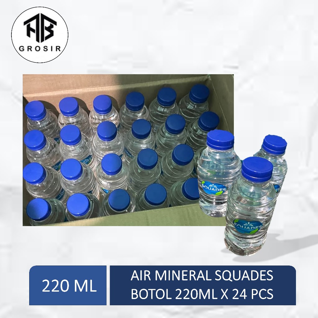 

Squades Air Mineral Botol 220 ML x 24 Pcs
