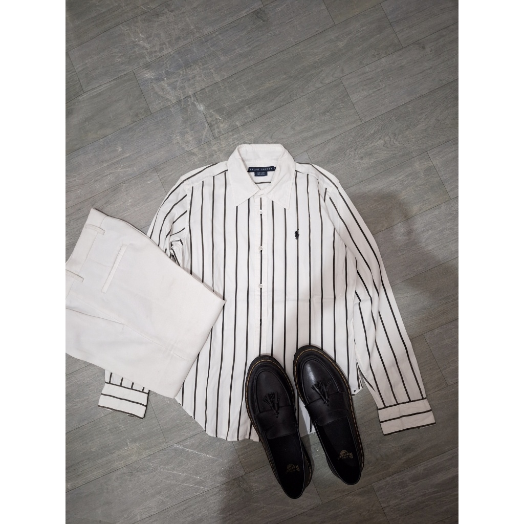 Kemeja Shirt Polo Ralph Lauren Pria Wanita Cotton Oxford Second Original