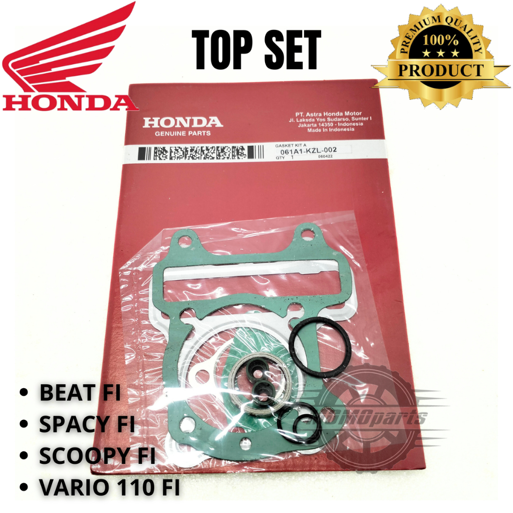 PAKING GASKET TOP SET TOPSET HONDA KZL BEAT FI SPACY FI SCOOPY FI VARIO 110 FI KUALITAS ASLI ORI AHM