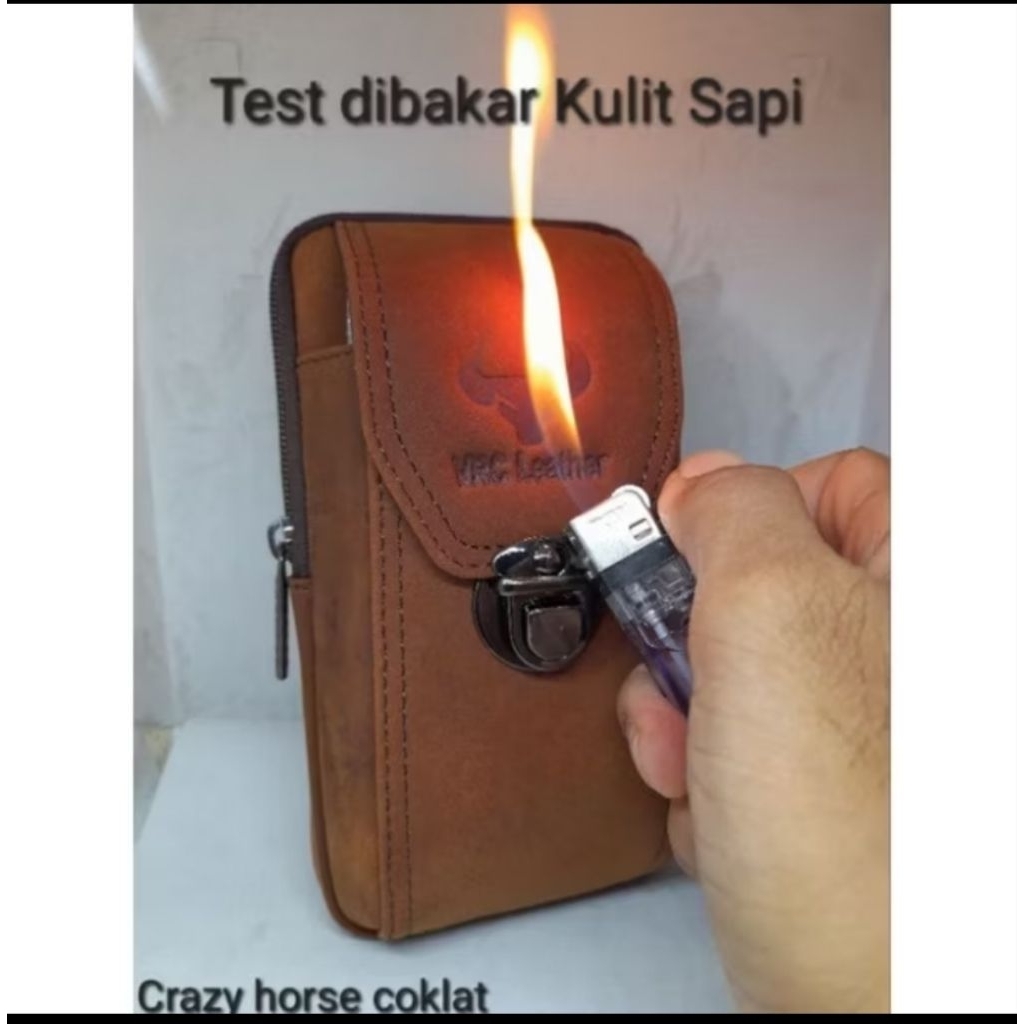 Dompet Hp Berdiri Kulit Crazy Horse  Sapi Asli
