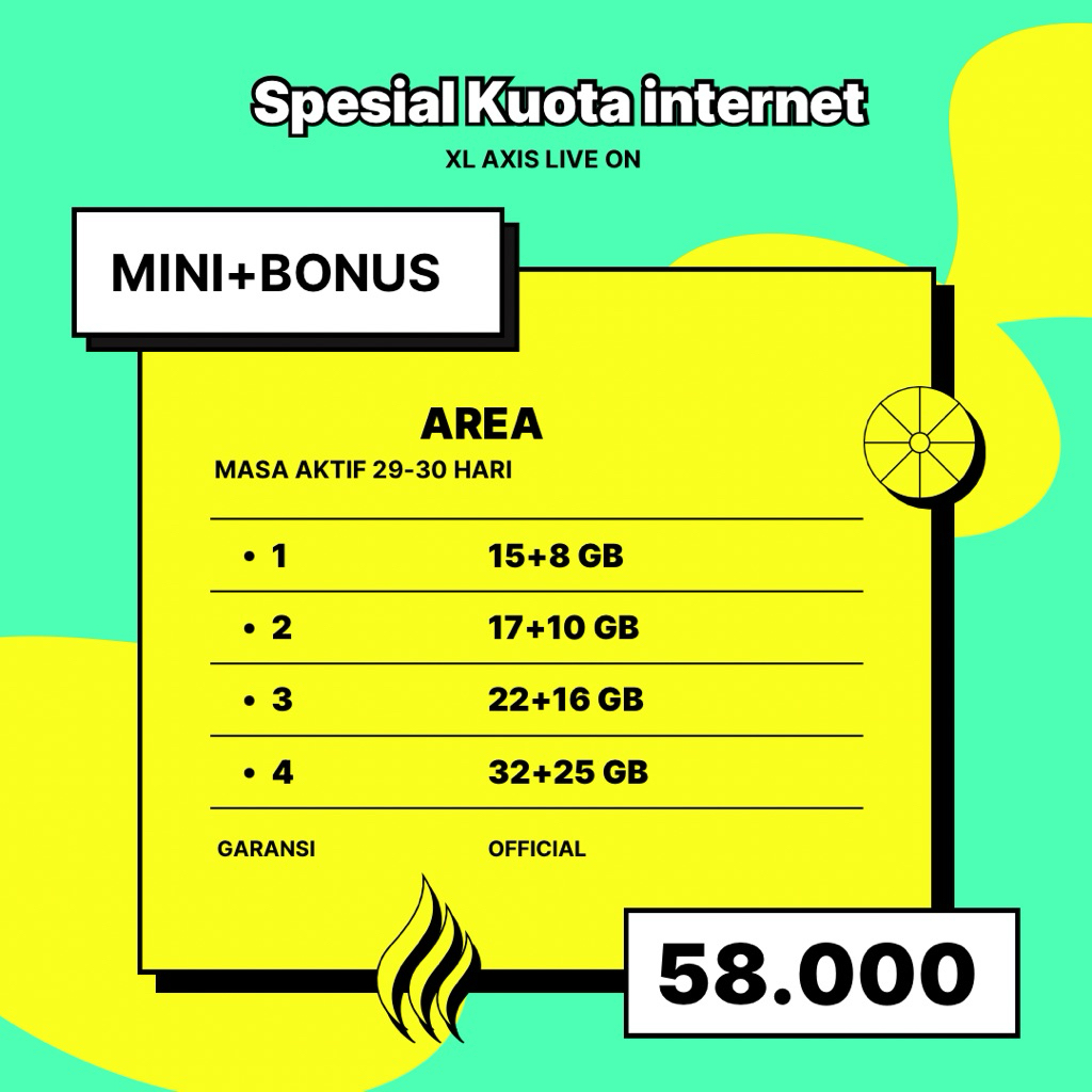 PROMO KUOTA MURAH XL & AXIS LIVE ON 30HARI GARANSI
