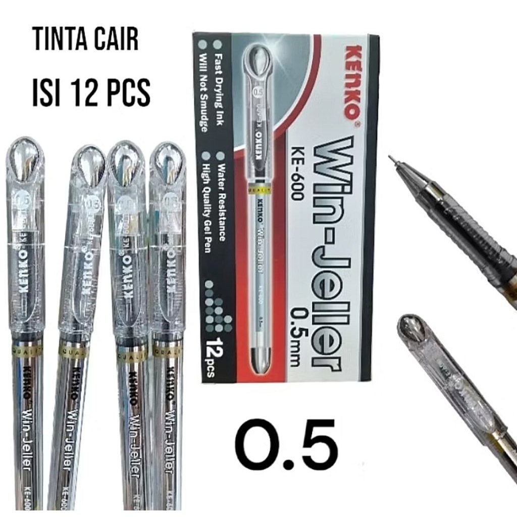 

Pulpen Kenko Win-jeller ke-600 1 dos isi 12 pcs / pen kenko ke600 0.5 pulpen cair / pulpen murah meriah / pulpen PROMO