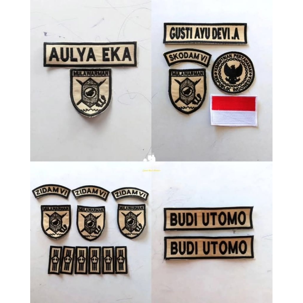 BORDIR EMBLEM BREVET KEMHAN BELA NEGARA BORDIR