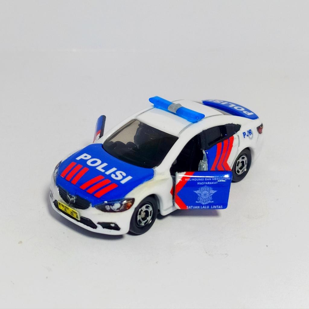 DIECAST SKALA 1/64 TOMICA MAZDA 6 ATENZA CUSTOM MOBIL POLISI INDONESIA PJR