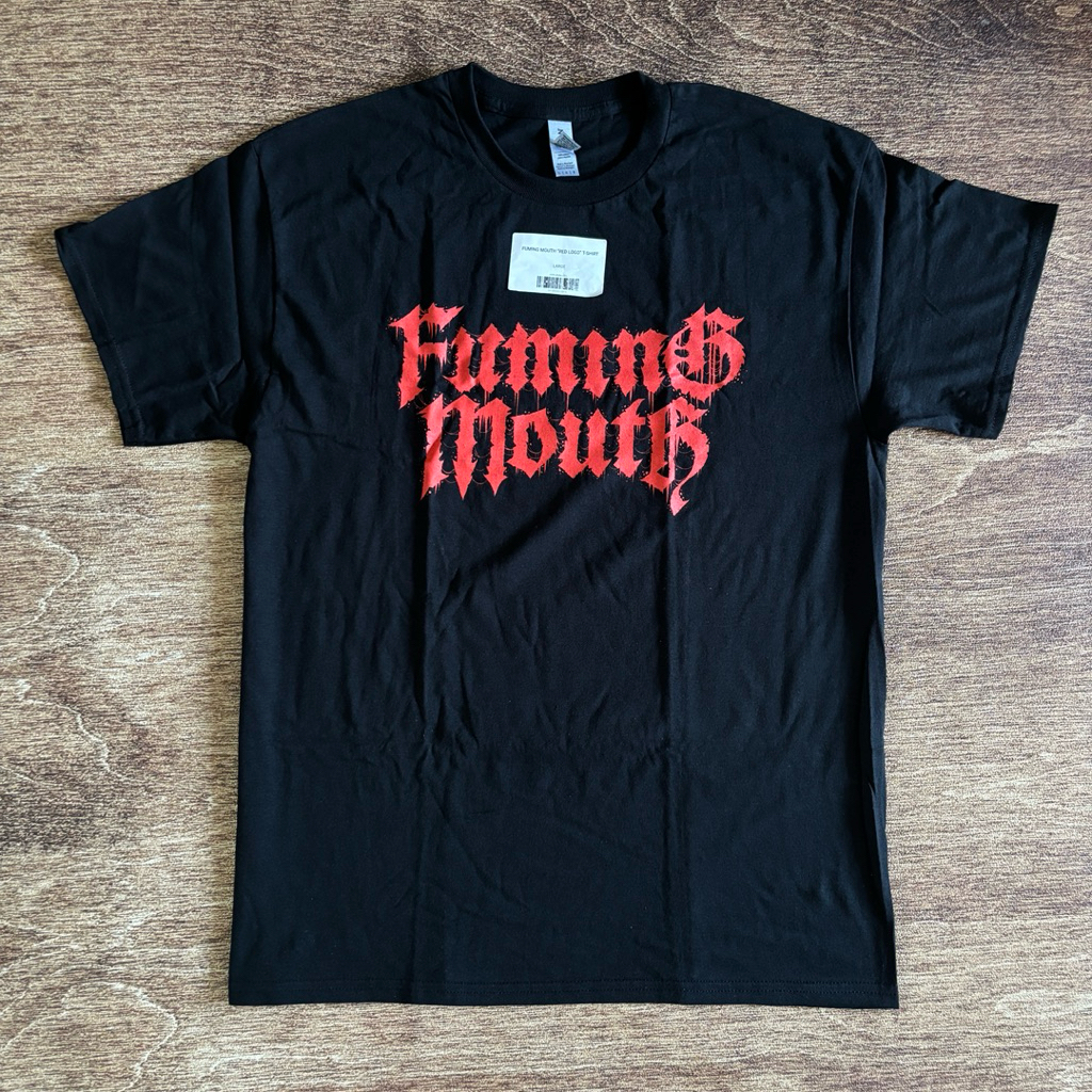 KAOS BAND OFFICIAL FUMING MOUTH - RED LOGO ORIGINAL MERCHANDISE
