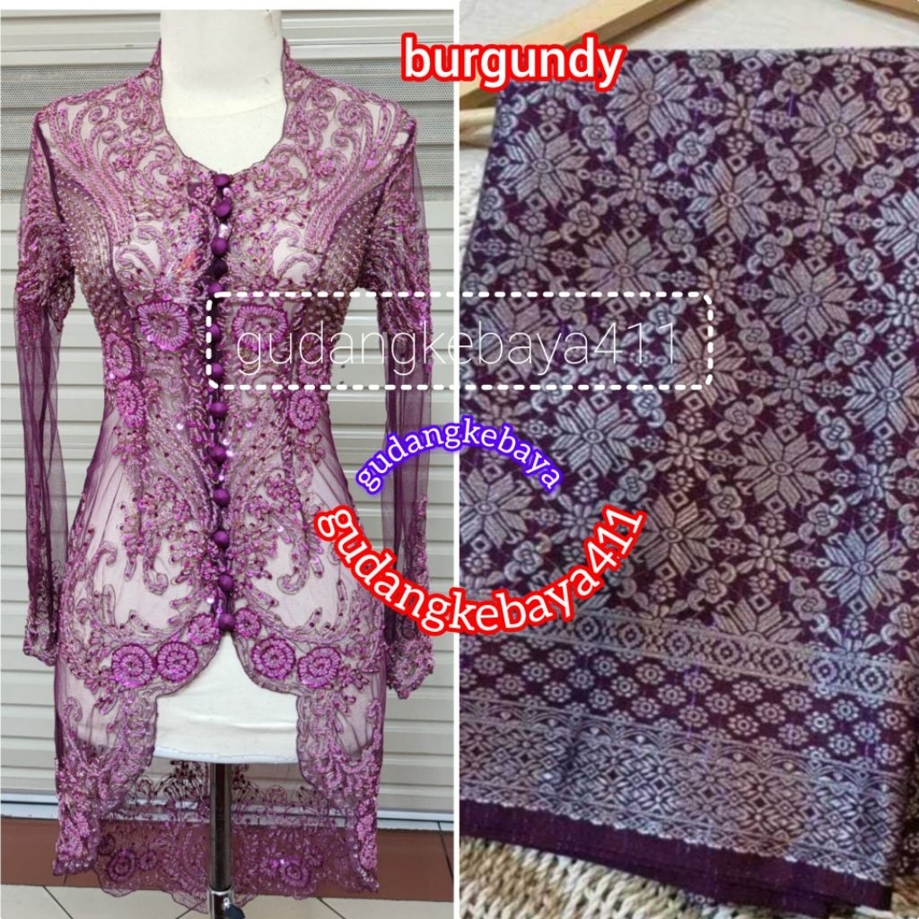 kebaya payet sage green /kebaya.modern