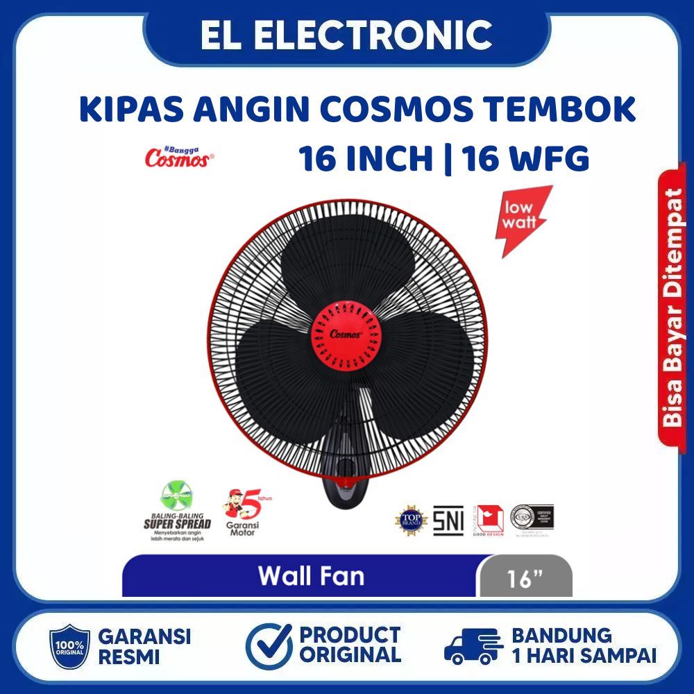 KIPAS ANGIN WALL COSMOS 16 WFG 16 INCH 16WFG KIPAS ANGIN DINDING