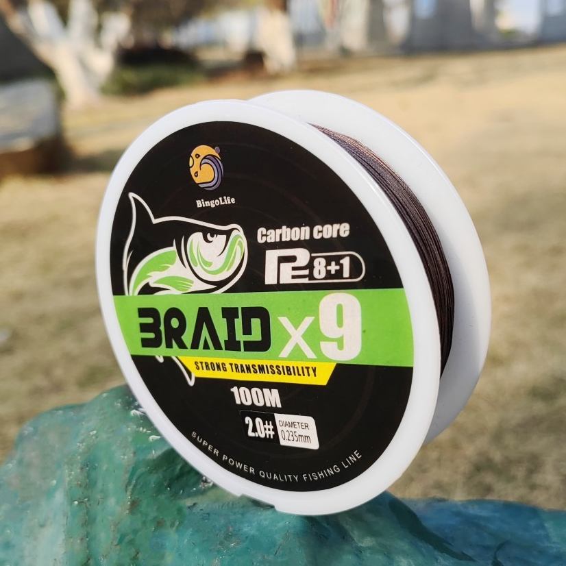 BingoLife 100m Senar PE X9 Fluorocarbon Fishing Line Tali Benang Senar Pancing 0.8#~8.0# Mulus Kepad
