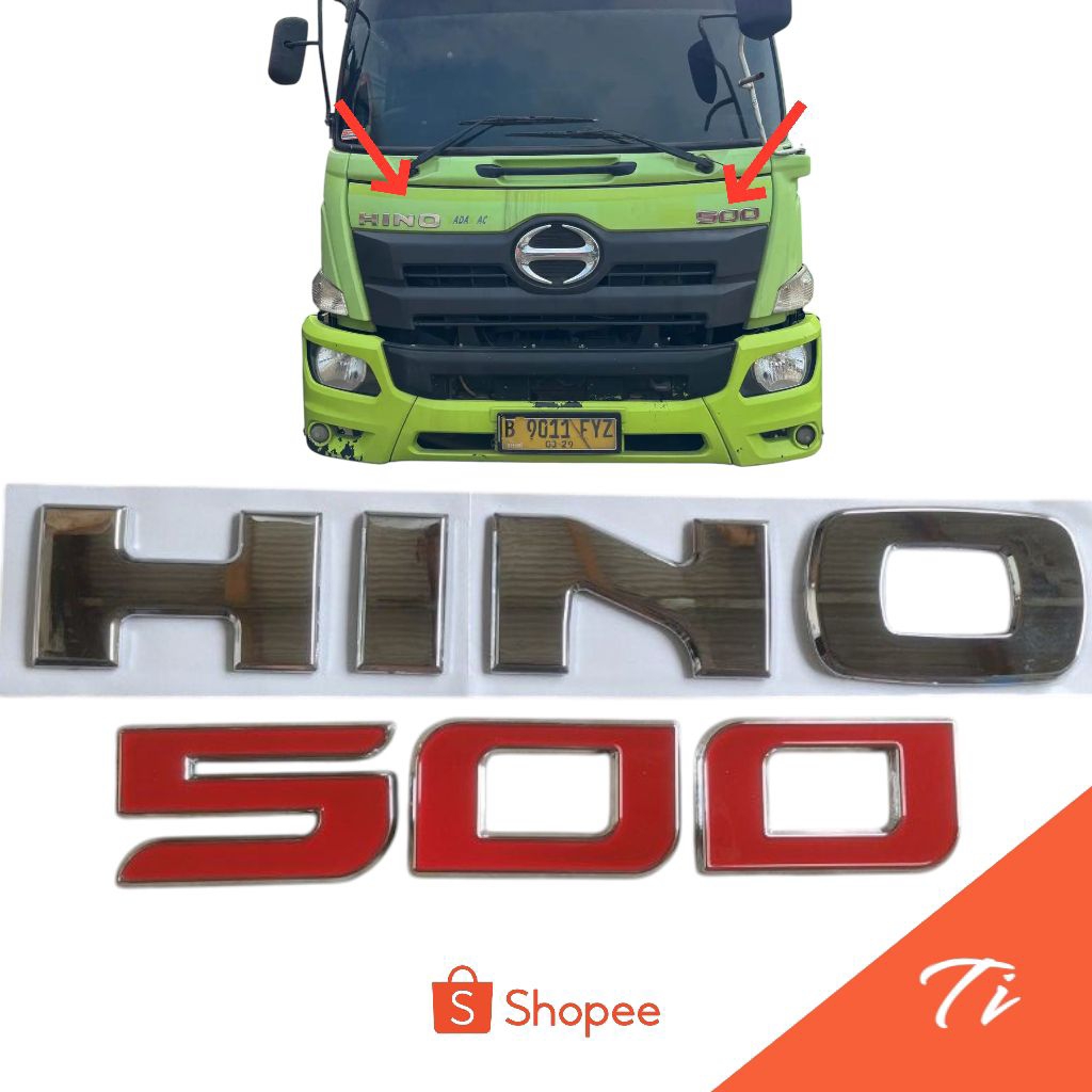 Emblem Tulisan HINO 500 / Emblem HINO 500 / HINO 500 Aksesoris ND4