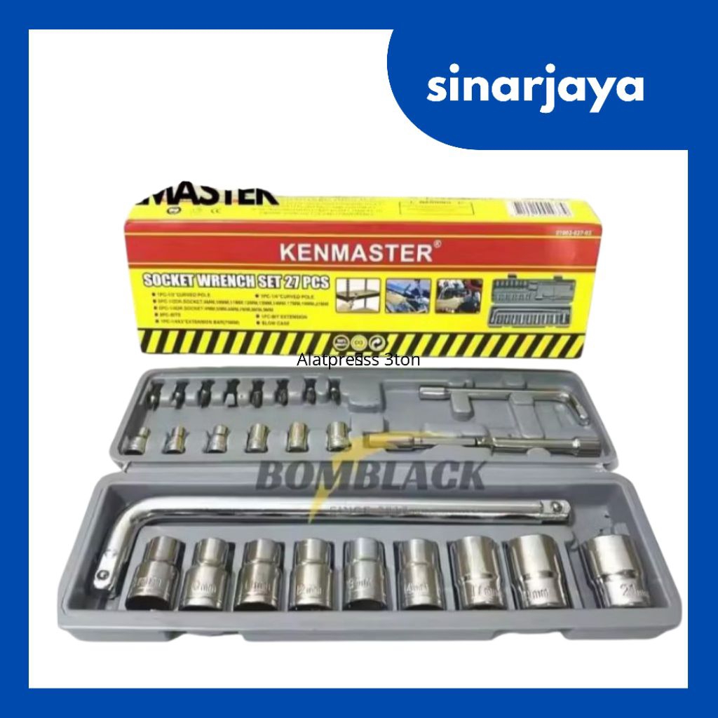 KENMASTER Kunci Sok 27 Pcs Kunci Sok Set 27pcs Soket Socket Wrench Sock Shock 27pcs Kunci Set Kunci 